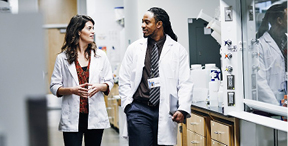 Medical professionals talking